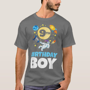 Camiseta Espaço Considerado como Astronauta de 9 Anos 9º Na
