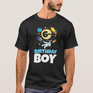 Camiseta Espaço Considerado No Dia 6 Anos Astronauta 6 Birt