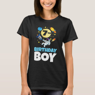 Camiseta Espaço Considerado No Dia 7 Anos Astronauta 7 Birt