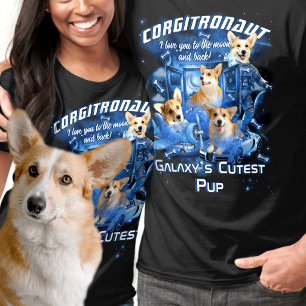 Camiseta Espaço Cósmico Adicionar Nome de Pet e Fotos Estil