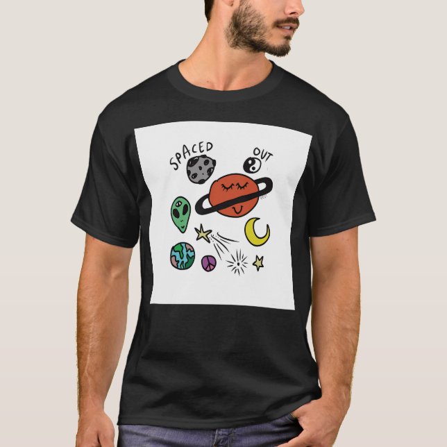 Camiseta Espaço de Alienígena Espaçado para Fora (Frente)