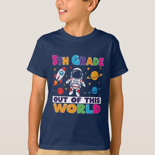 Camiseta Espaço de Astronauta para Professores do Nível 5 (Frente)