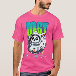 Camiseta Espaço de coelho do astronauta cônico perdido e co