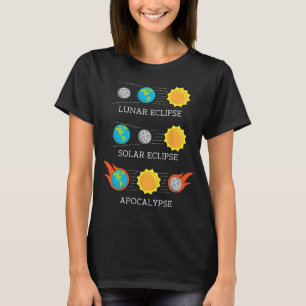 Camiseta Espaço de Eclipse Solar Solar do Apocalipse