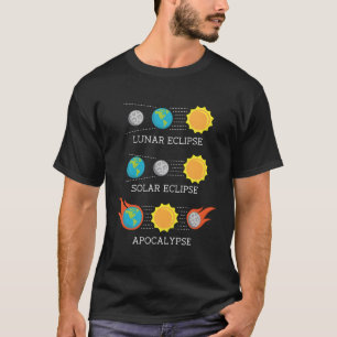 Camiseta Espaço de Eclipse Solar Solar do Apocalipse