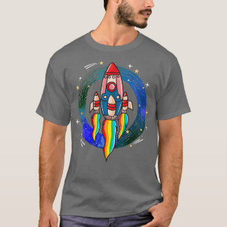 Camiseta Espaço de Entrega Legal do Foguete Retroativo