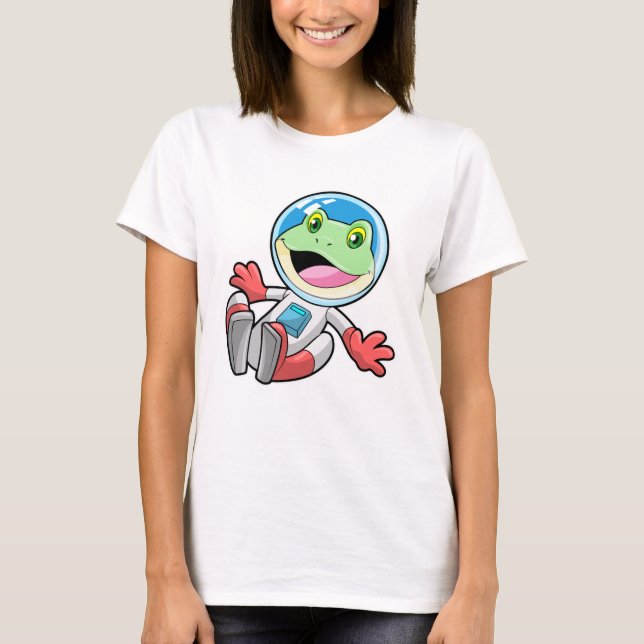 Camiseta Espaço de fantasia do astronauta do sapo (Frente)