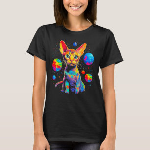 Camiseta Espaço de Gato Devon Rex
