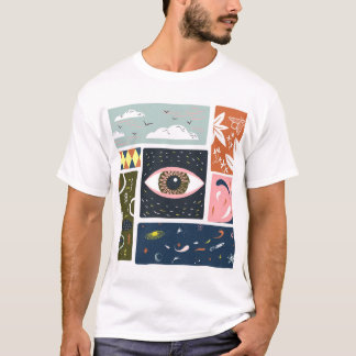 Camiseta Espaço de Natureza em Quadrinhos: Ilustração do Ou