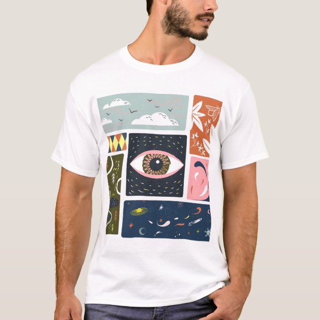 Camiseta Espaço de Natureza em Quadrinhos: Ilustração do Ou (Frente)