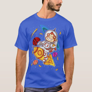 Camiseta Espaço de Passeio do Macaco Astronauta