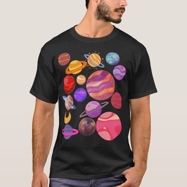 Camiseta Espaço De Planetas (Frente)