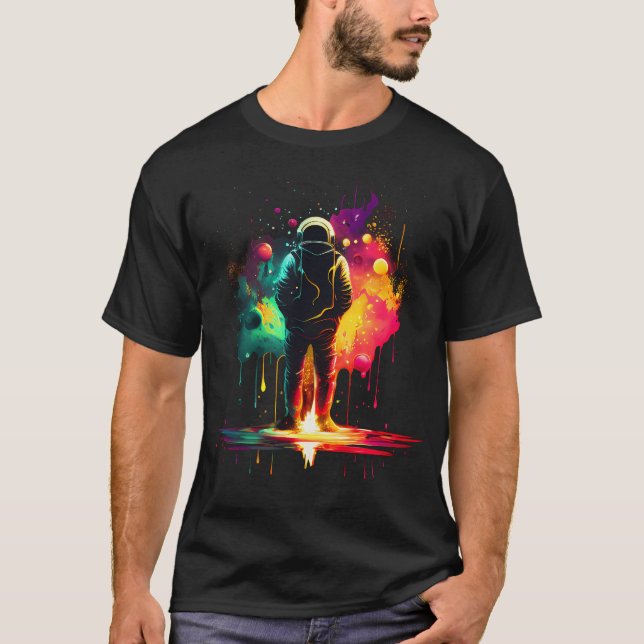 Camiseta Espaço de Visualização do Astronauta (Frente)