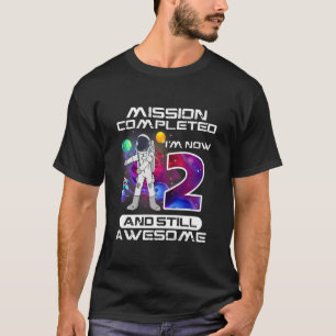 Camiseta Espaço do Astronauta do segundo aniversário com 2 