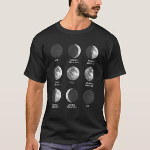 Camiseta Espaço do Ciclo da Fase da Lua