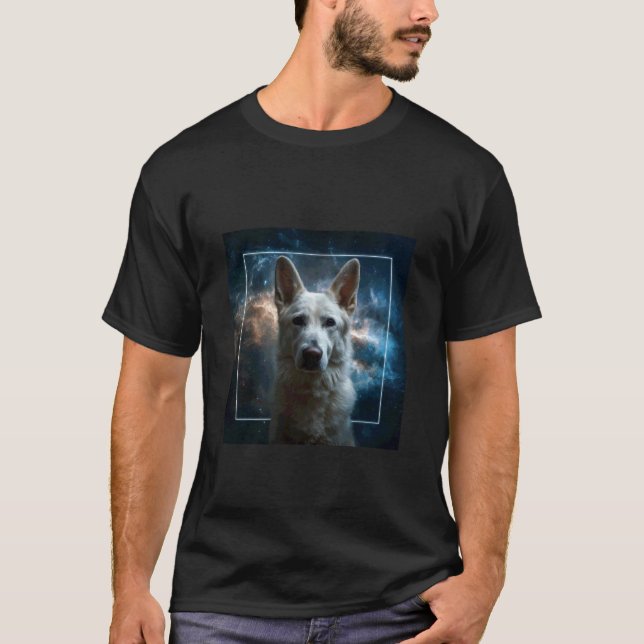 Camiseta Espaço do Pastor Alemão Branco (Frente)