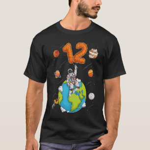 Camiseta Espaço do Planeta Astronauta, 12 Doze Anos, 12 Bi