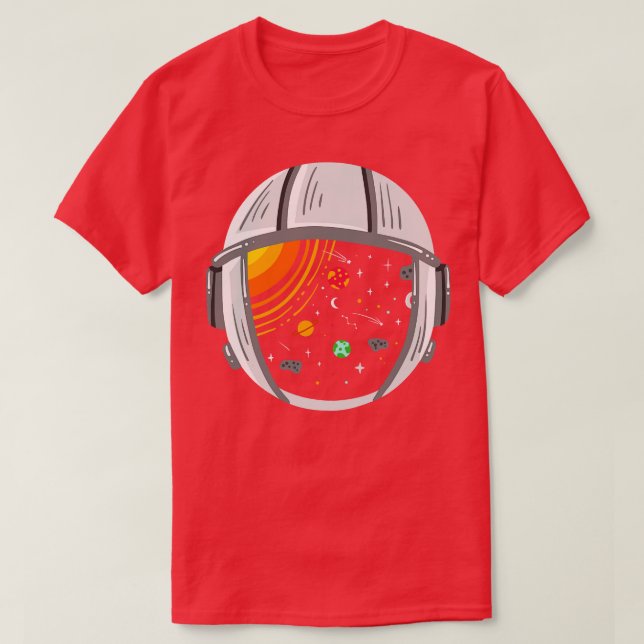 Camiseta Espaço dos Planetas Astronautas (Frente do Design)