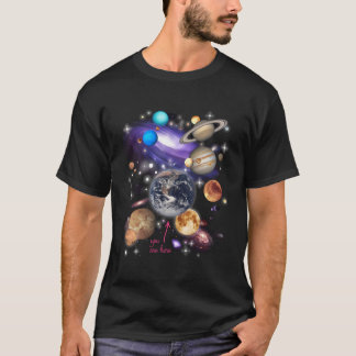 Camiseta Espaço dos Planetas do Sistema Solar