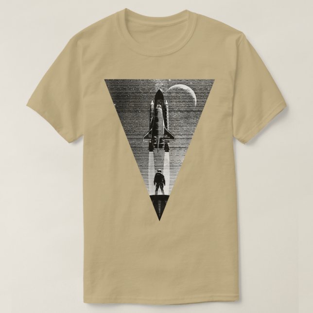Camiseta Espaço Espacial do Astronauta da Missão à Lua (Frente do Design)