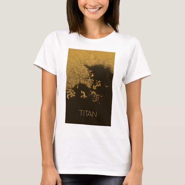 Camiseta Espaço Exterior, Cosmos, Sistema Solar, Lua Titã (Frente)