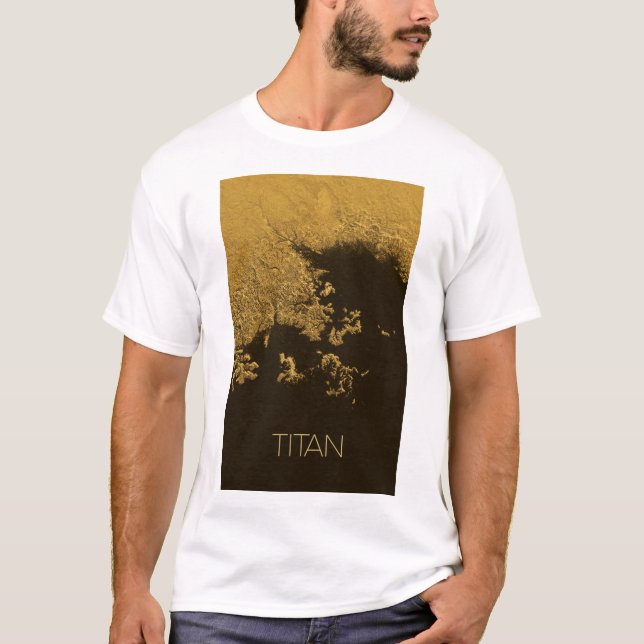 Camiseta Espaço Exterior, Cosmos, Sistema Solar, Lua Titã (Frente)