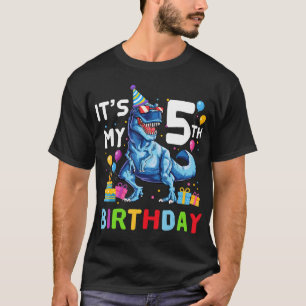 Camiseta Espaço Exterior de 5 Anos 5 Aviões de Aniversário