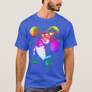Camiseta Espaço Exterior Galáxia da face do Gatinho de Gato