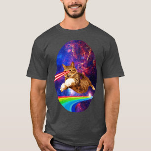 Camiseta Espaço Exterior Galáxia da face do Gatinho de Gato