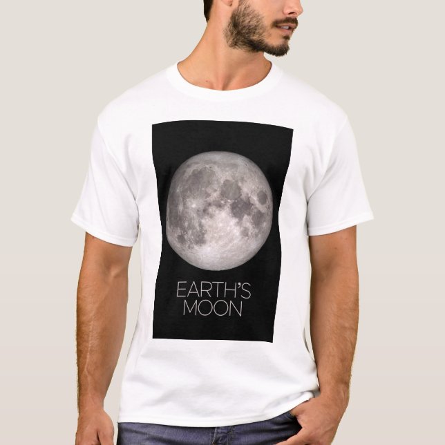 Camiseta Espaço Exterior, Galáxia, Sistema Solar, Lua da Te (Frente)