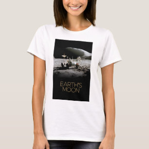 Camiseta Espaço Exterior, Galáxia, Sistema Solar, Lua da Te