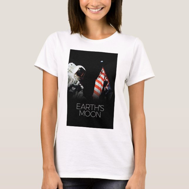 Camiseta Espaço Exterior, Galáxia, Sistema Solar, Lua da Te (Frente)