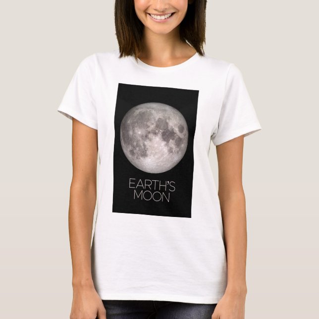 Camiseta Espaço Exterior, Galáxia, Sistema Solar, Lua da Te (Frente)