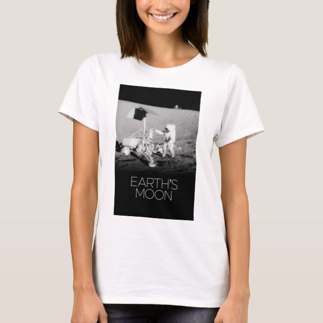 Camiseta Espaço Exterior, Galáxia, Sistema Solar, Lua da Te (Frente)