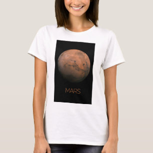 Camiseta Espaço Exterior, Galáxia, Sistema Solar, Marte Pla