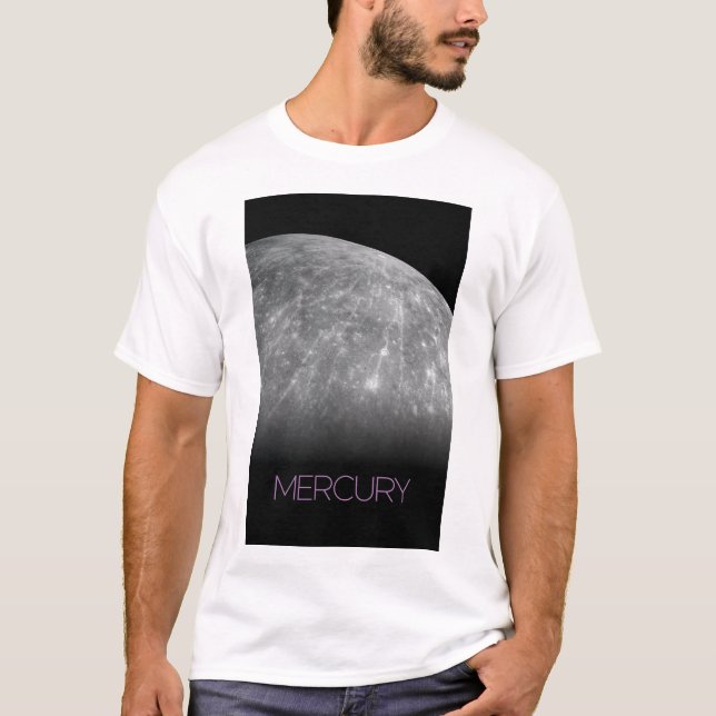 Camiseta Espaço Exterior, Galáxia, Sistema Solar, Mercúrio  (Frente)