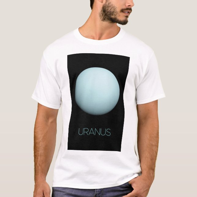 Camiseta Espaço Exterior, Galáxia, Sistema Solar, Urano Pla (Frente)