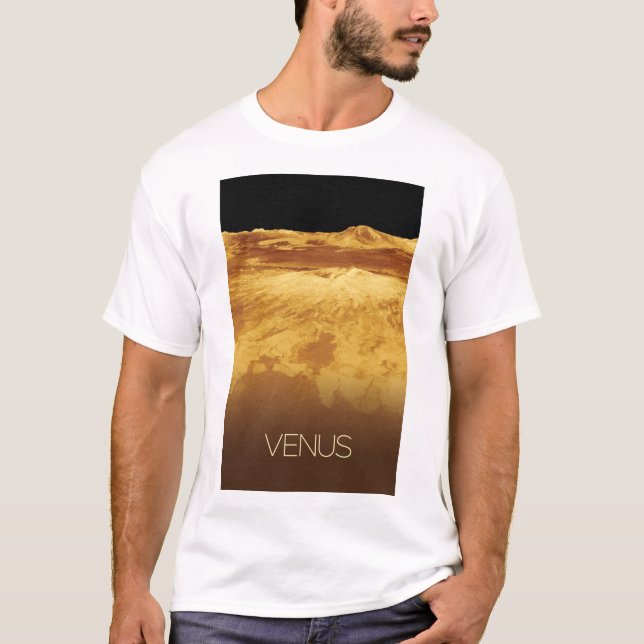 Camiseta Espaço Exterior, Galáxia, Sistema Solar, Vênus Pla (Frente)
