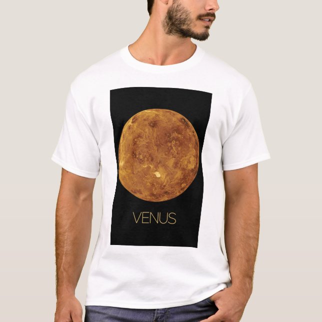 Camiseta Espaço Exterior, Galáxia, Sistema Solar, Vênus Pla (Frente)