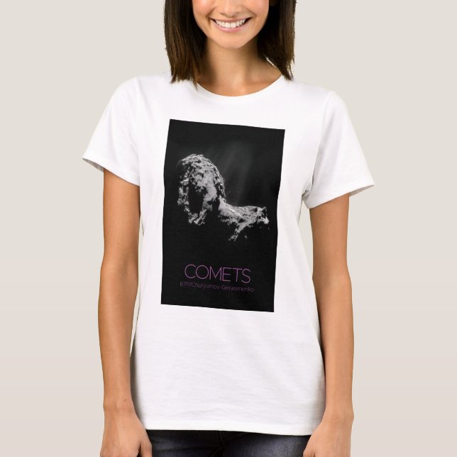 Camiseta Espaço Exterior, Sistema Solar, Cosmos, Cometas, 6 (Frente)