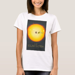 Camiseta Espaço Exterior, Sistema Solar, Sol e Planetas