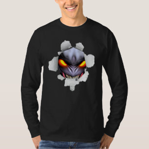 Camiseta Espaço Exterior Vilão Alien de Marte Tecido Rasgad