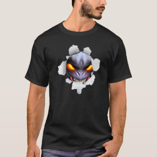 Camiseta Espaço Exterior Vilão Alienígena Tecido Rasgado MA
