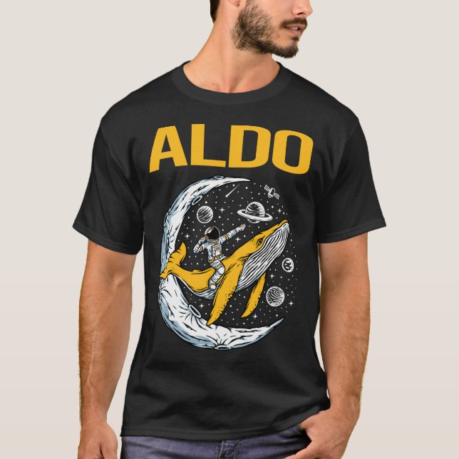 Camiseta Espaço Feliz - Nome do Aldo (Frente)