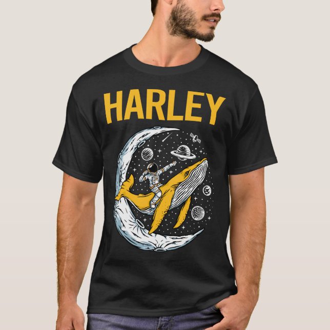Camiseta Espaço Feliz - Nome Harley (Frente)