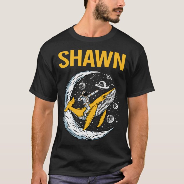 Camiseta Espaço Feliz - Nome Shawn (Frente)
