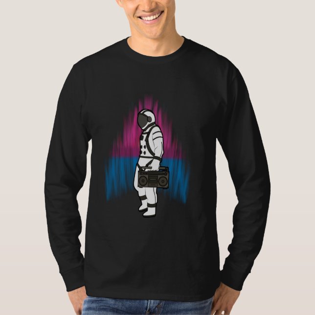 Camiseta Espaço Gráfico Universo da Caixa de Astronauta leg (Frente)
