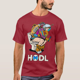 Camiseta Espaço HDL de Polígono Mático Cryptocurrency Ligad