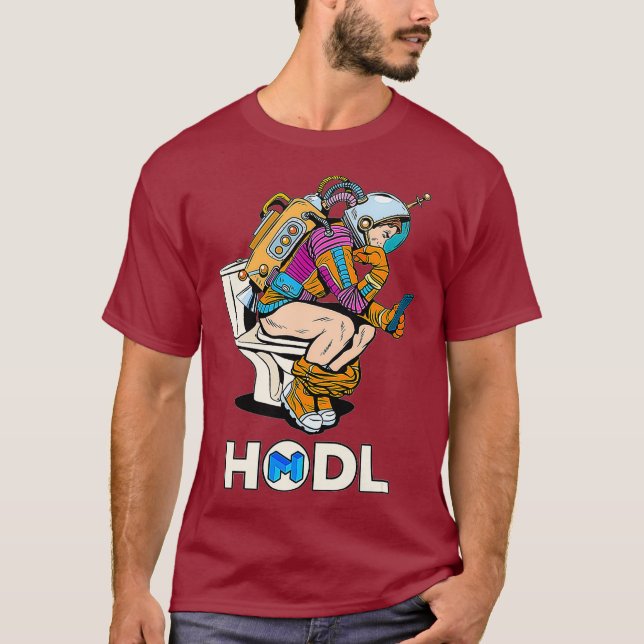 Camiseta Espaço HDL de Polígono Mático Cryptocurrency Ligad (Frente)