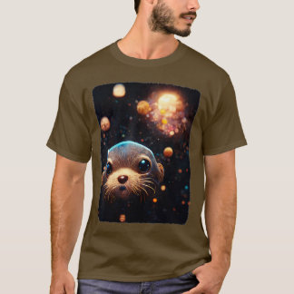 Camiseta Espaço Mais Engraçado, Pijamas-Otter Spac Cósmico